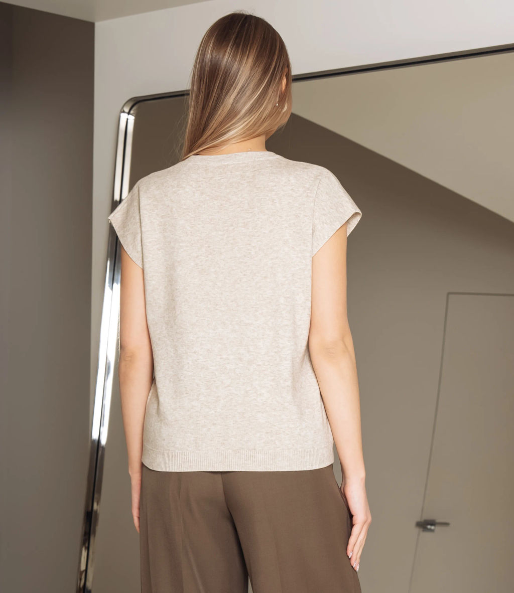 Футболка #КТ6002 (1), бежевый