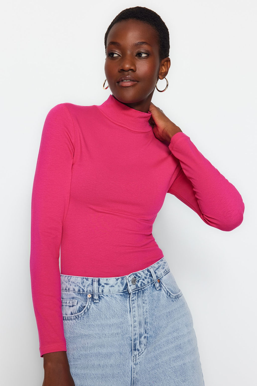 TRENDYOLMILLA Siyah Bal?kc? Yaka C?tc?tl? Orme Body TWOAW21BD0008  фото 2