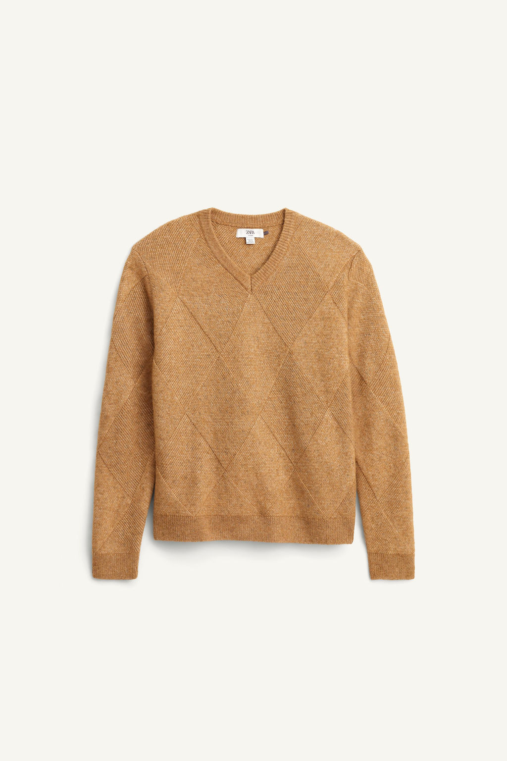 LIMITED EDITION GEOMETRIC JACQUARD SWEATER WITH SCARF - Zara фото 6