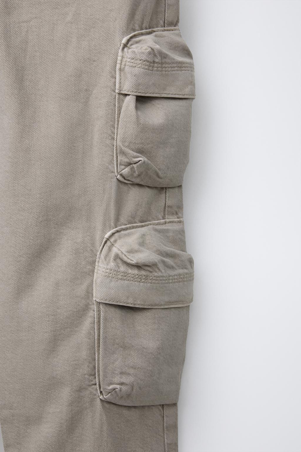 WIDE-LEG MULTICARGO TROUSERS - Zara фото 9