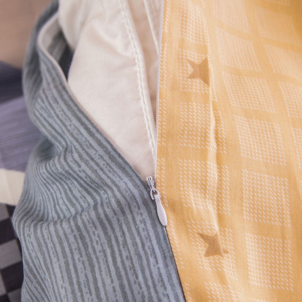 Комплект постельного белья Люкс Сатин 100% хлопок на резинке AR360 140*200*25 Евро 4 Наволочки