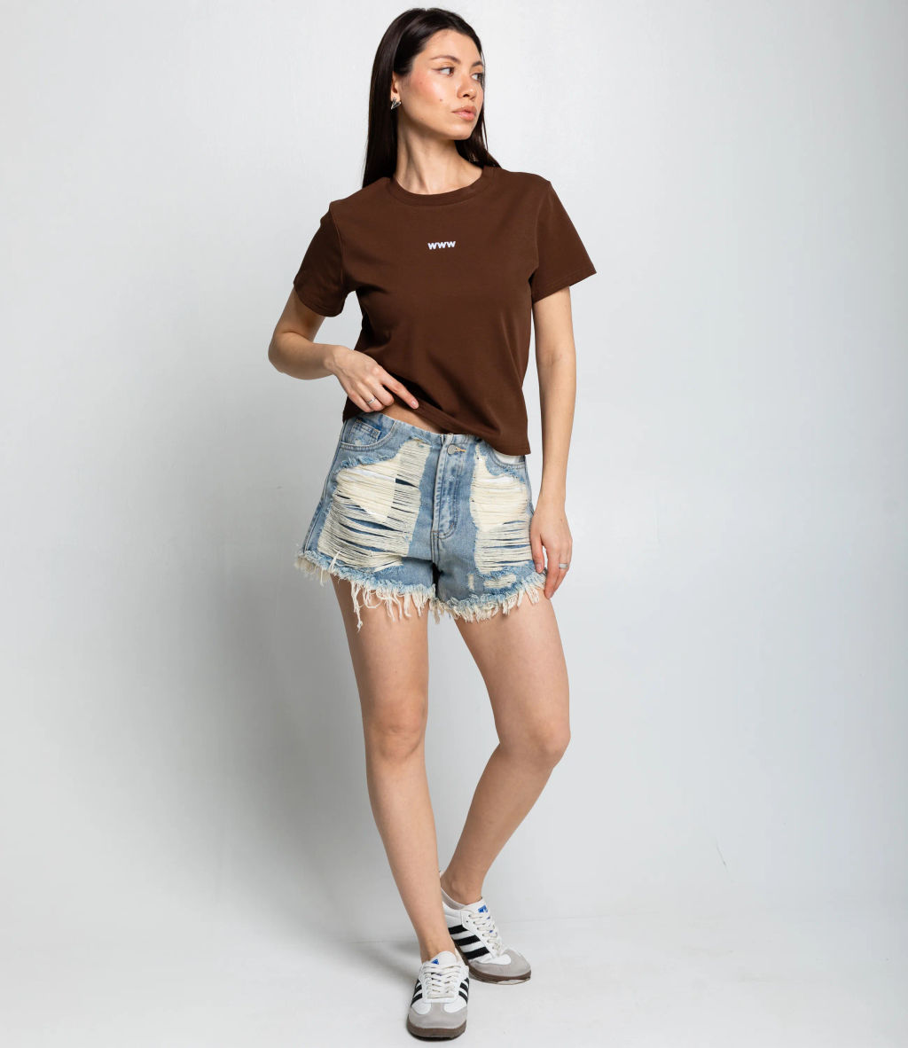 Футболка #КТ230, шоколадный