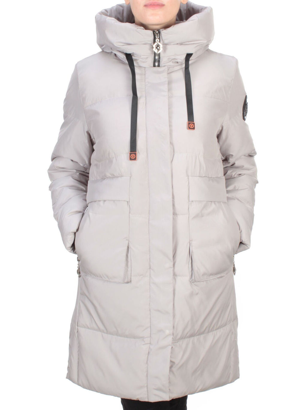 8966 LIGHT GRAY Пальто зимнее женское CLOUD LAG CAT (200 гр. холлофайбер) - Fashion фото 2