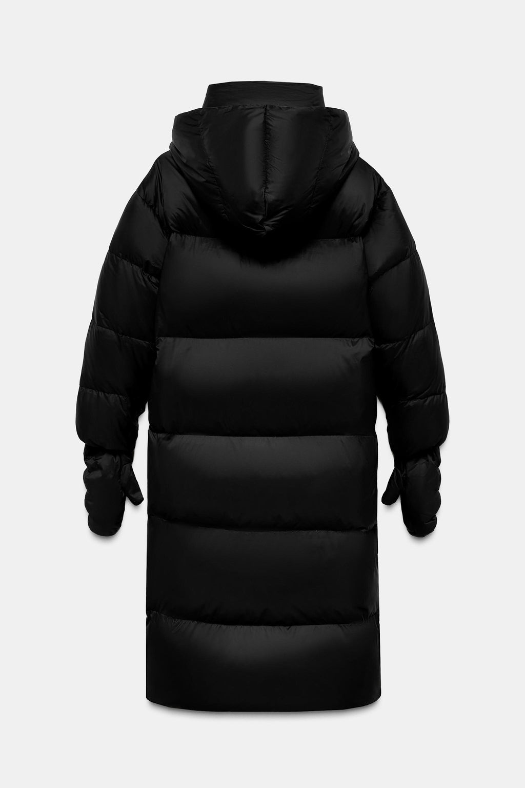 WATER-REPELLENT LONG DOWN PUFFER JACKET WITH HOODIE AND GLOVES - Zara фото 17