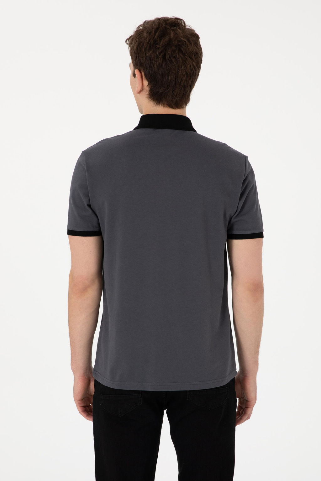Erkek Regular Fit Polo Yaka Antrasit Basic Ti__rt Sepette S_rpriz _ndirim - U.s. polo assn фото 5