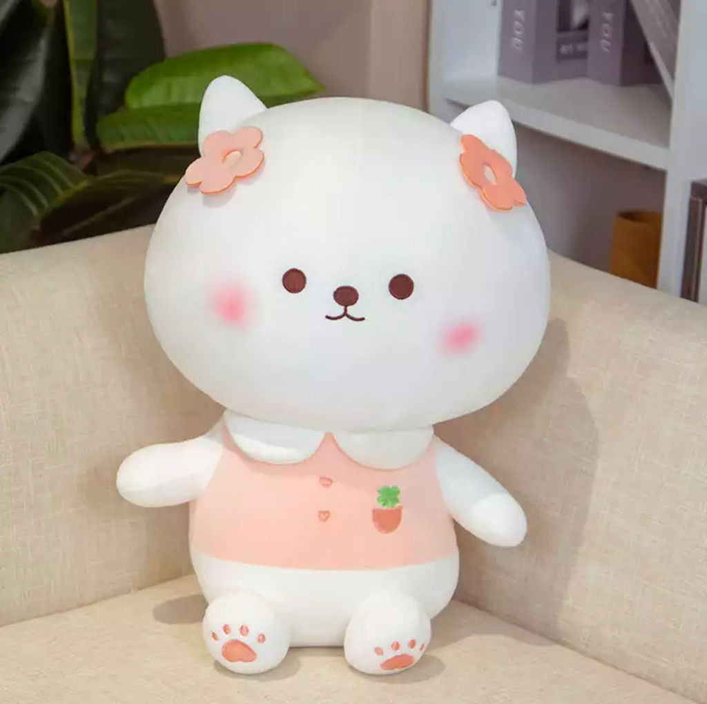 Мягкая игрушка Кошка с цветочками на голове 30 см (арт 1284/30)