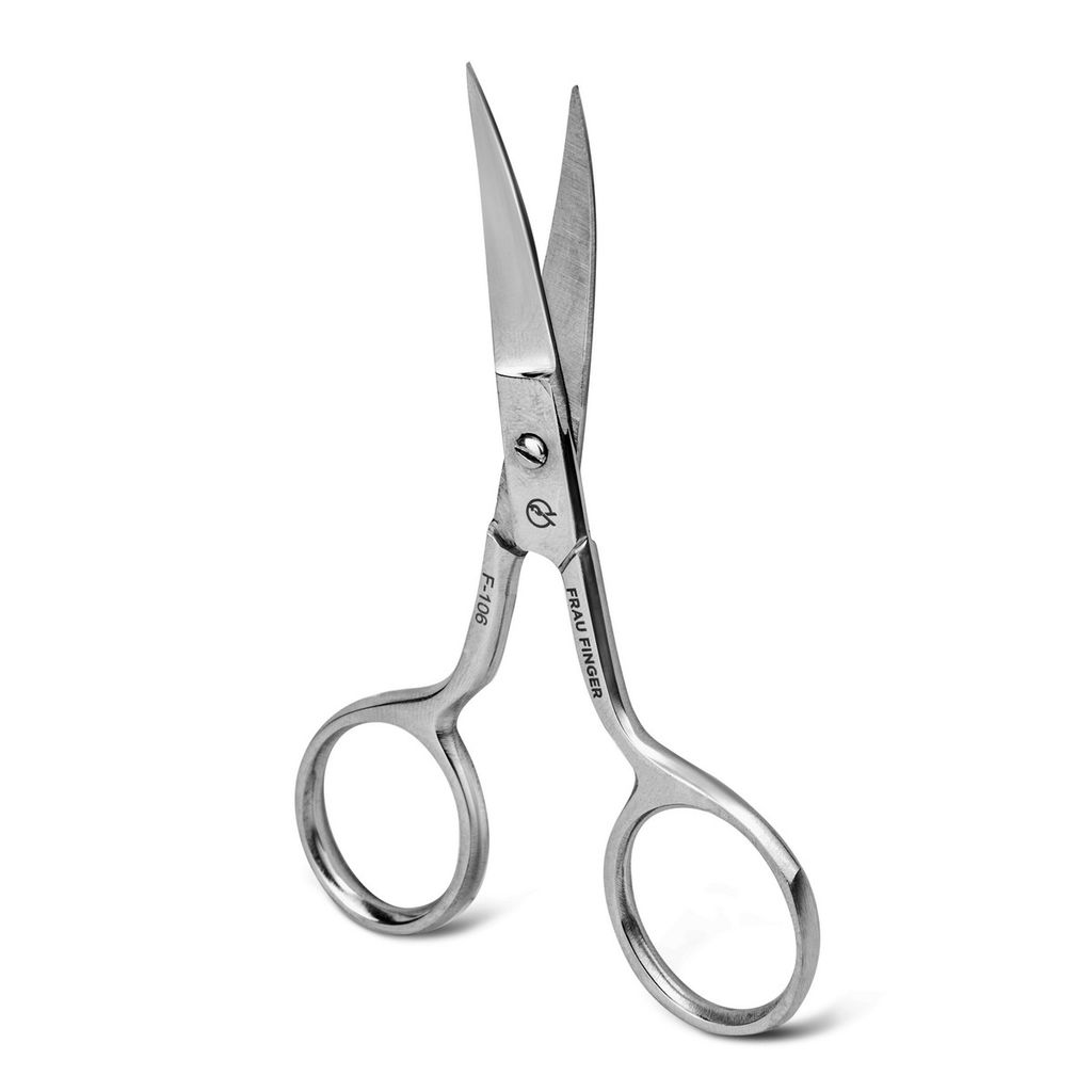 Frau Finger Ножницы маникюрные для ногтей изогнутые / Classic FS-106SP, глянцевые, ручная заточка, 9 см