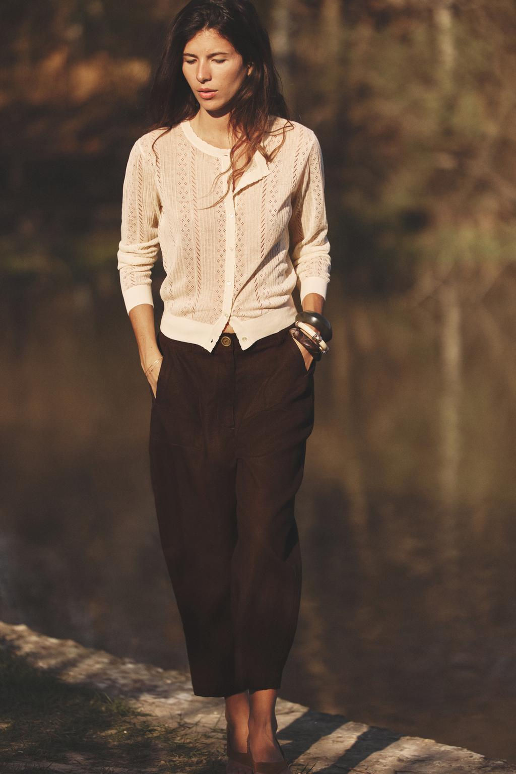 EXTRA-FINE POINTELLE KNIT CARDIGAN