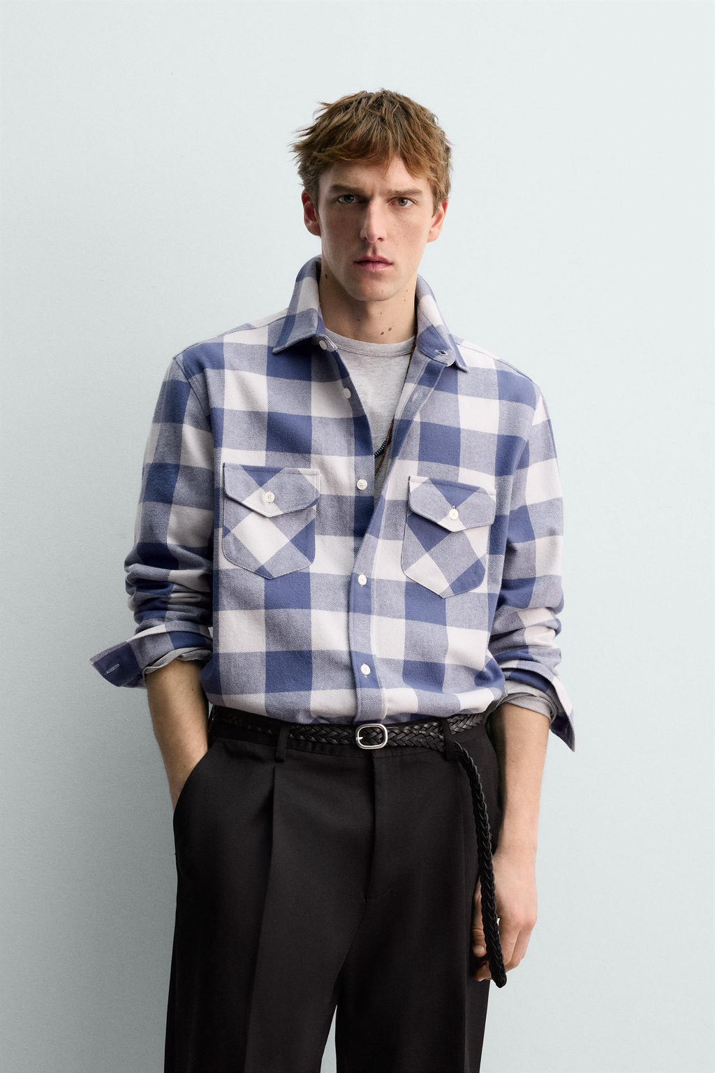 CHECK FLANNEL SHIRT AARON LEVINE X ZARA  фото 2