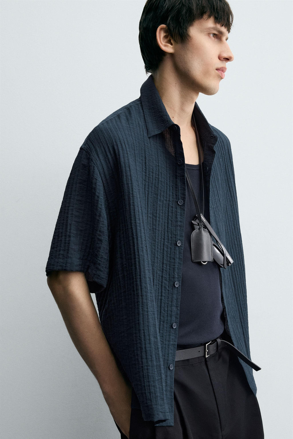 FLOWING TEXTURED SHIRT - Zara фото 5