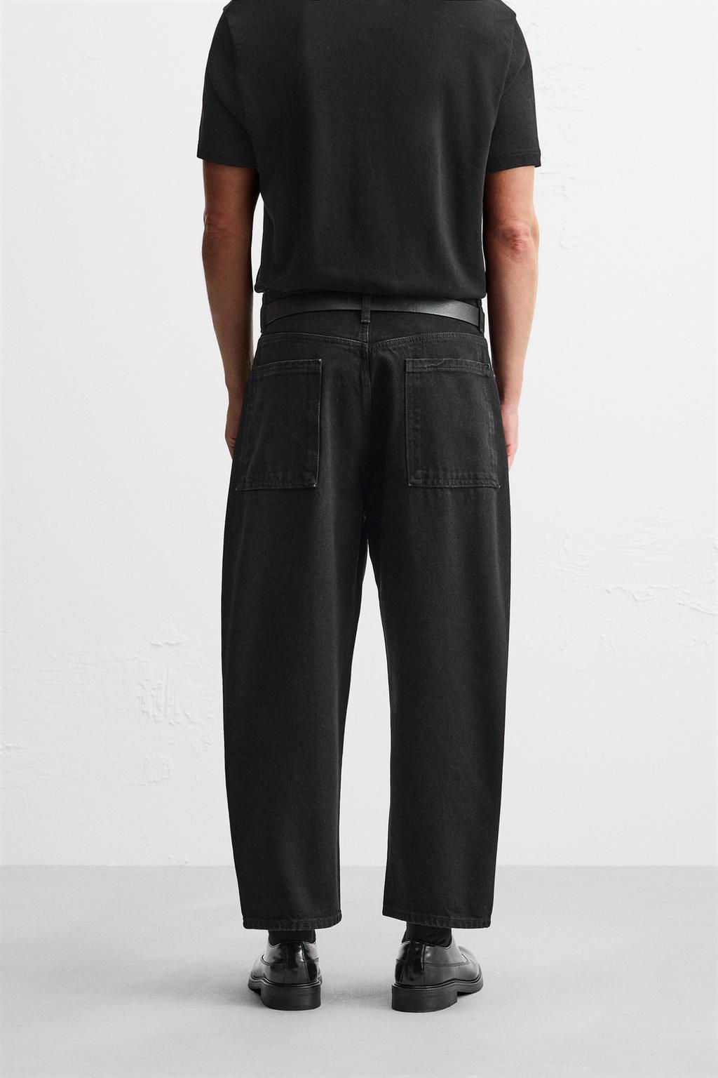 TAPERED FIT WIDE-LEG JEANS - Zara фото 3