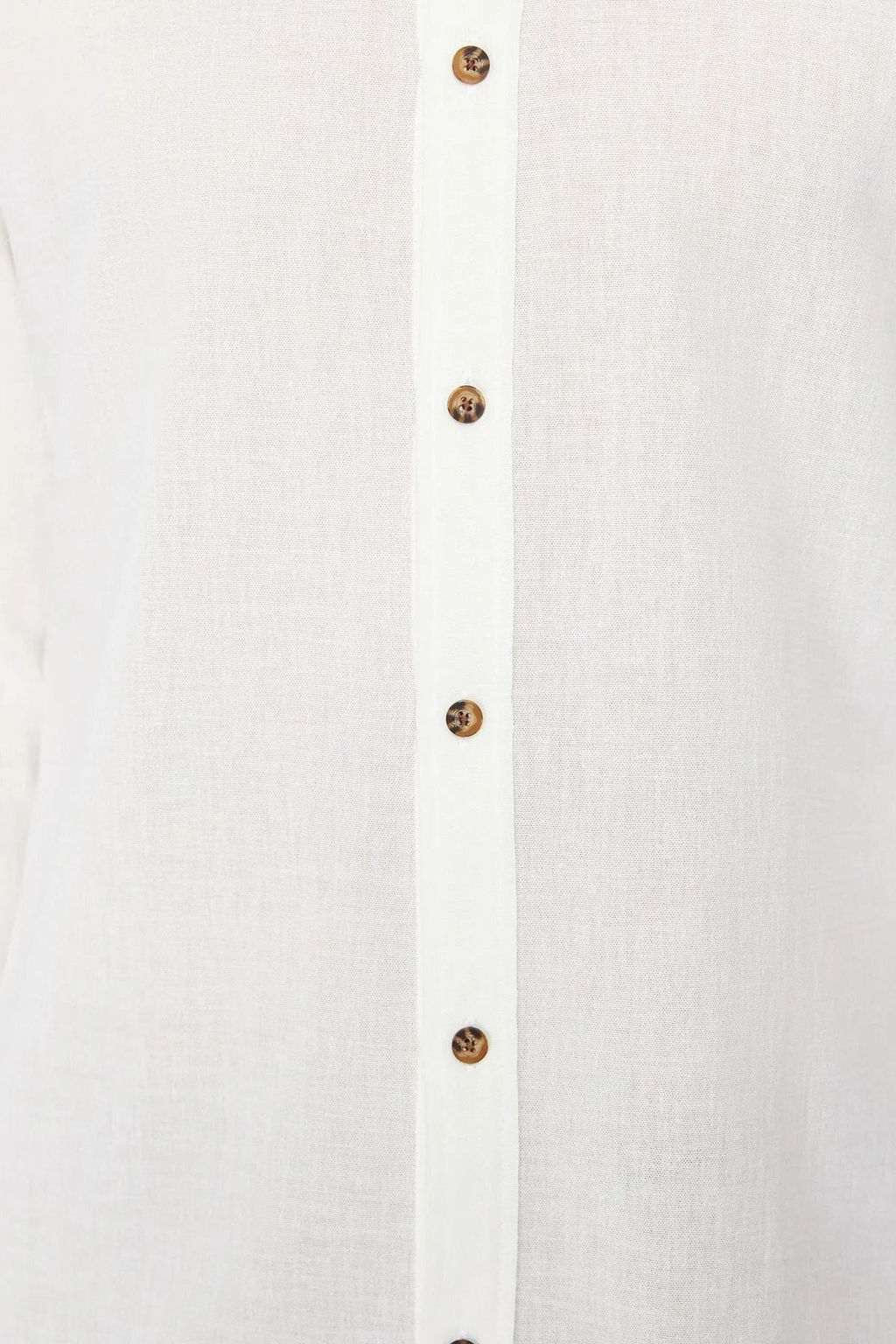 Ekru Hakim Yakal? Slim Fit Gomlek TMNSS24GO00050