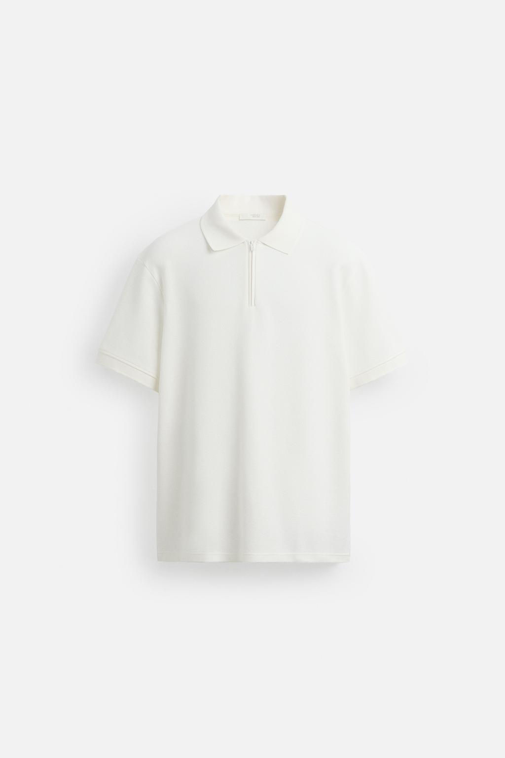 QUARTER-ZIP POLO SHIRT - Zara фото 7
