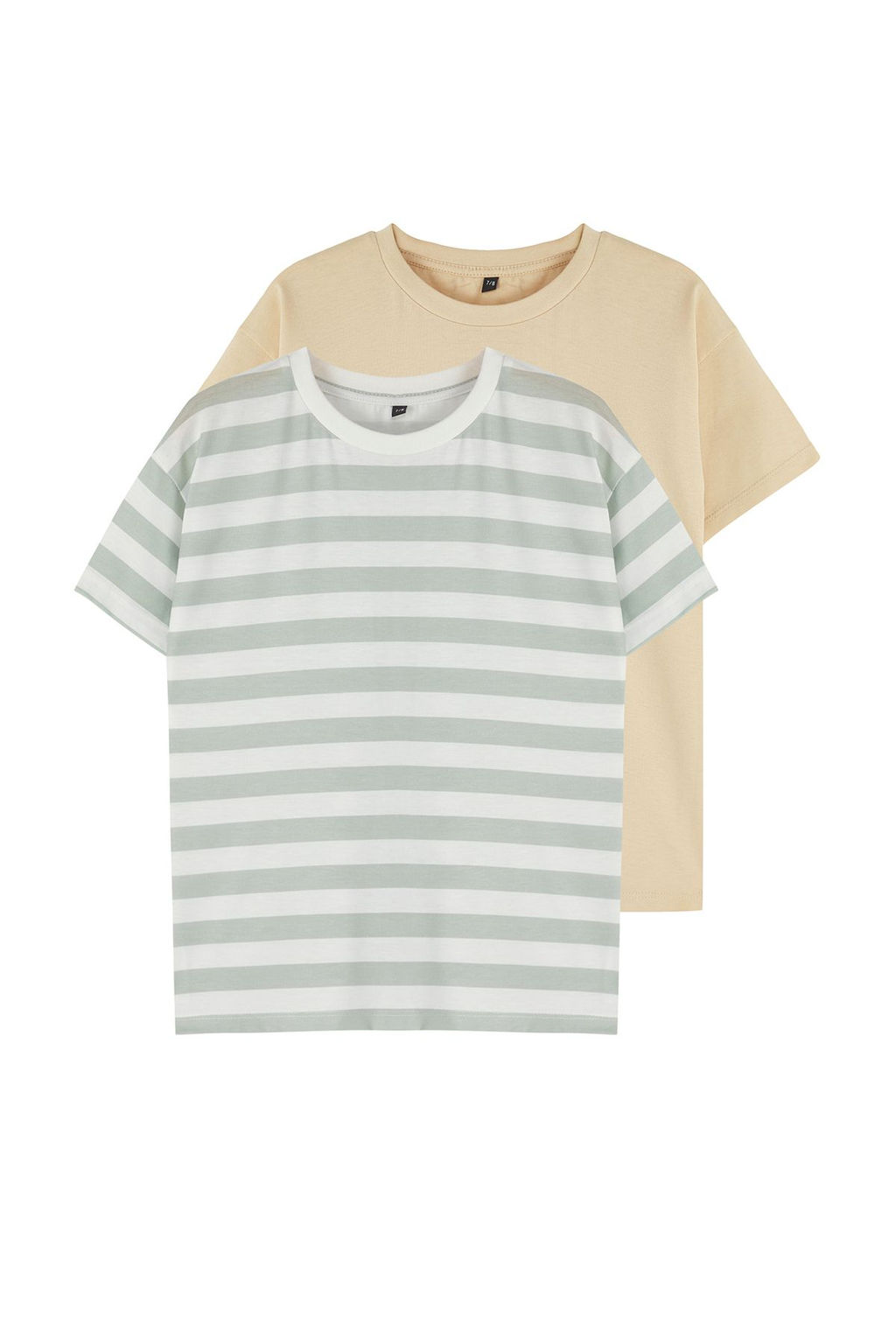 Tas-Mint 2li Erkek Cocuk Basic Oversize Kal?p K?sa Kol Orme T-Shirt TKDSS25TS00053
