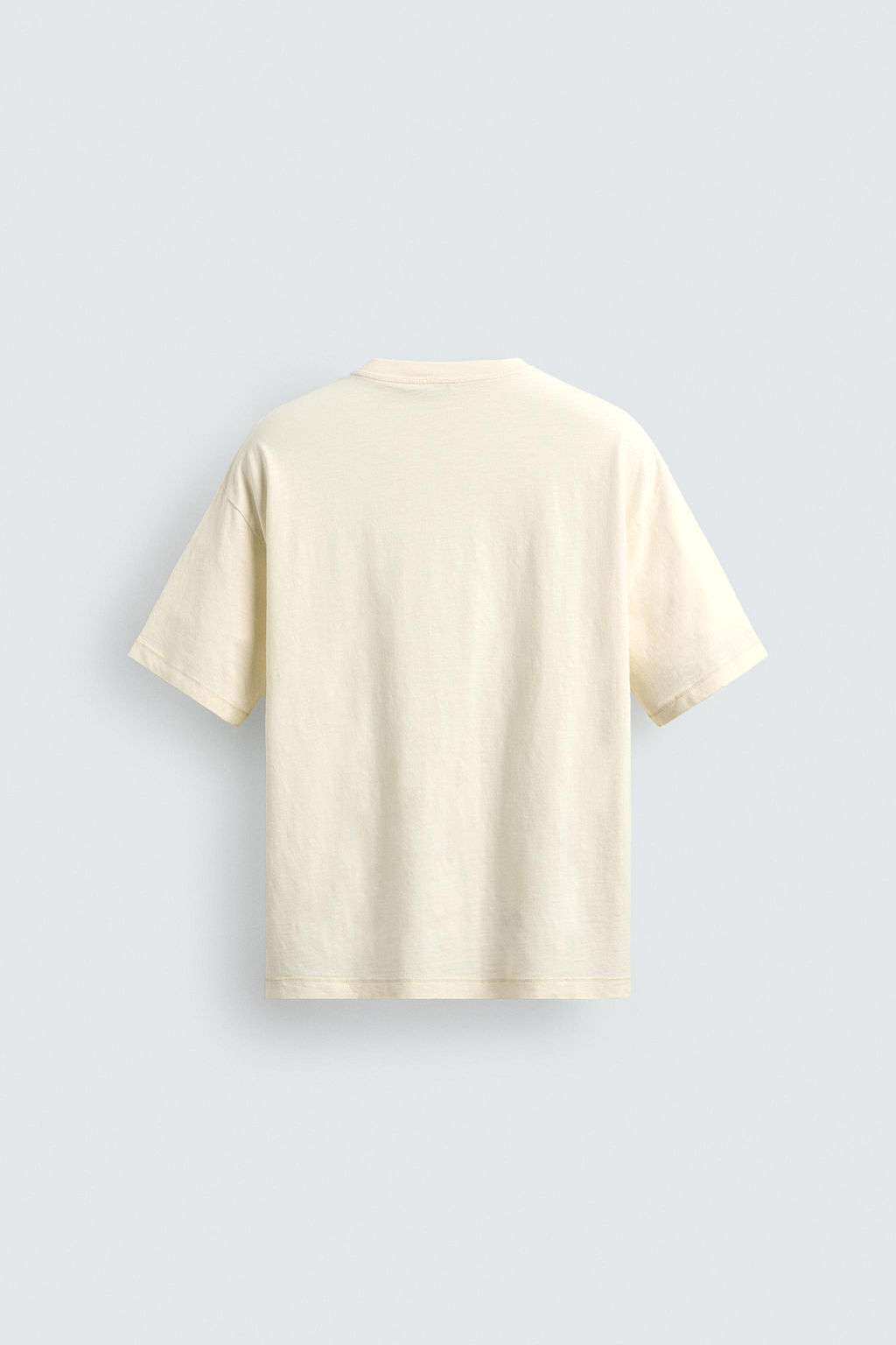 CAMISETA TEXTO ESTAMPADO / Blanco roto