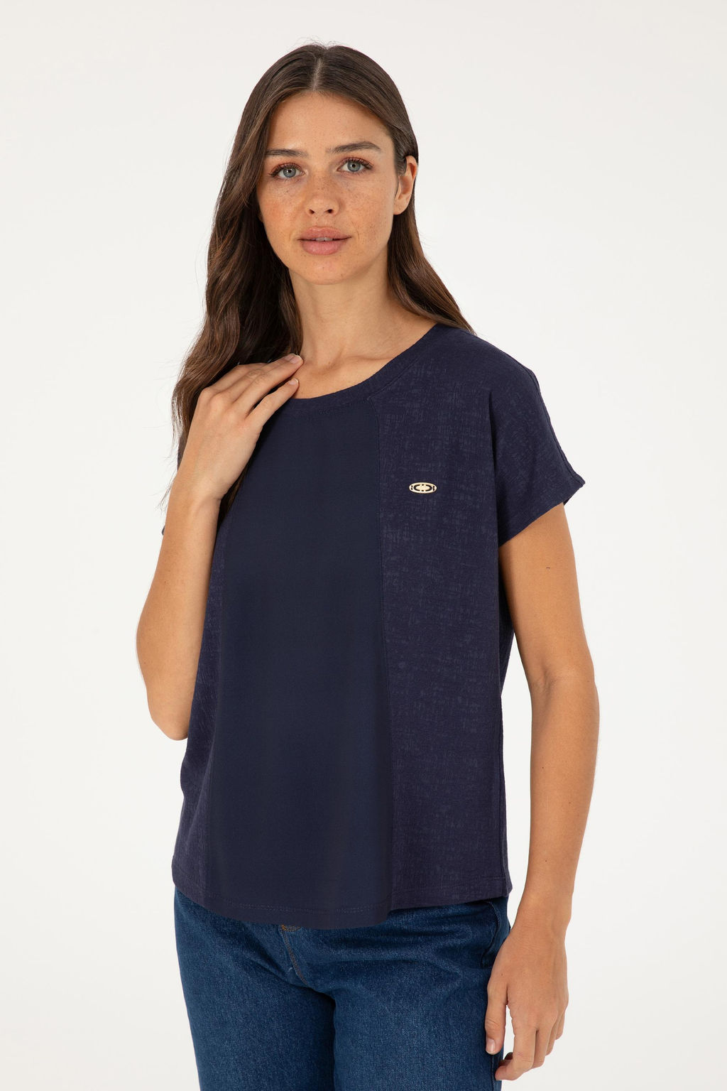 Женская темно-синяя футболка - U.s. polo assn фото 3