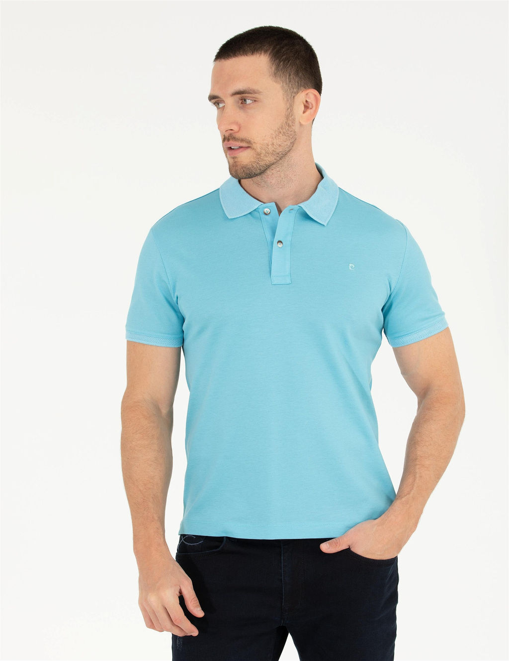 A__k Mavi Slim Fit Polo Yaka Merserize Ti__rt