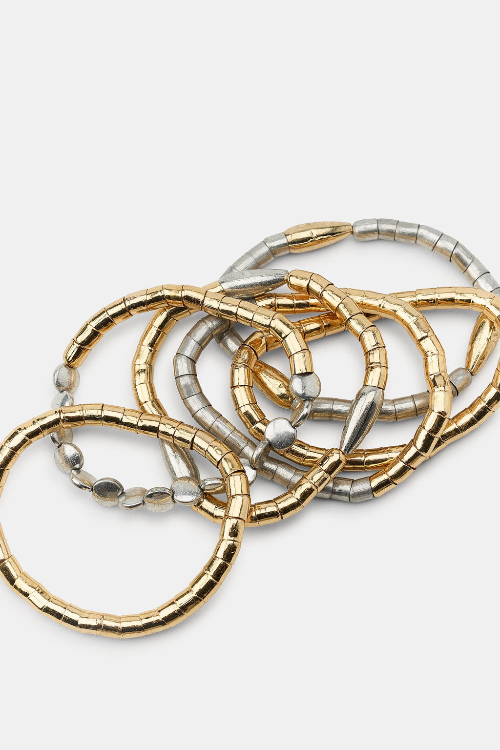 PACK PULSERAS EL?STICAS COMBINADAS / Oro / Plata - Zara фото 3