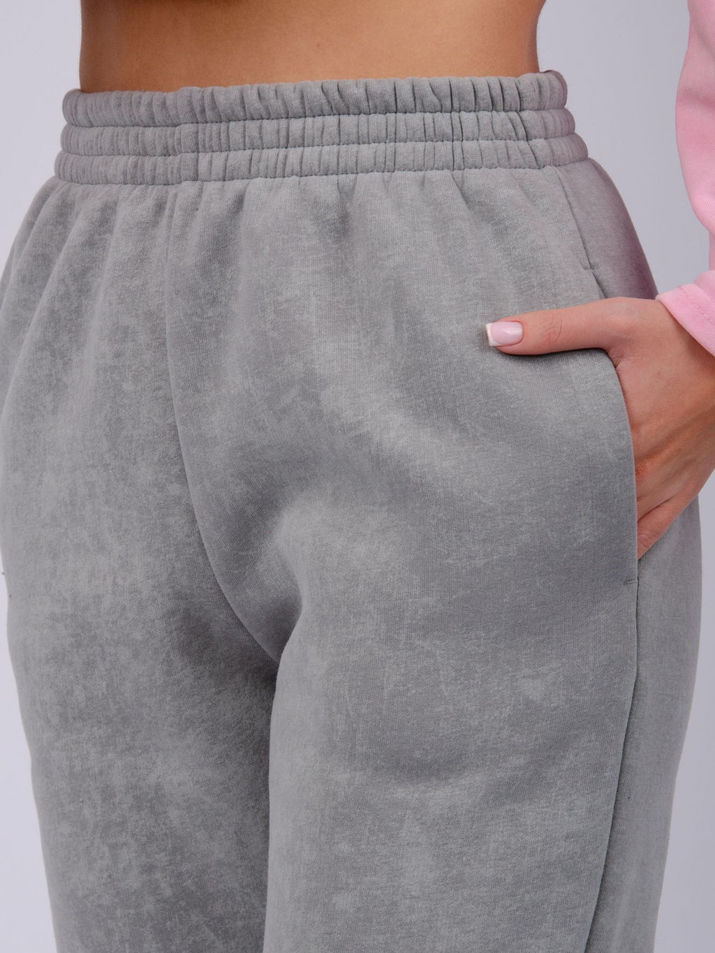 Джоггеры Мистерия 5, футер 3-х нитка начес - Малина фото 9