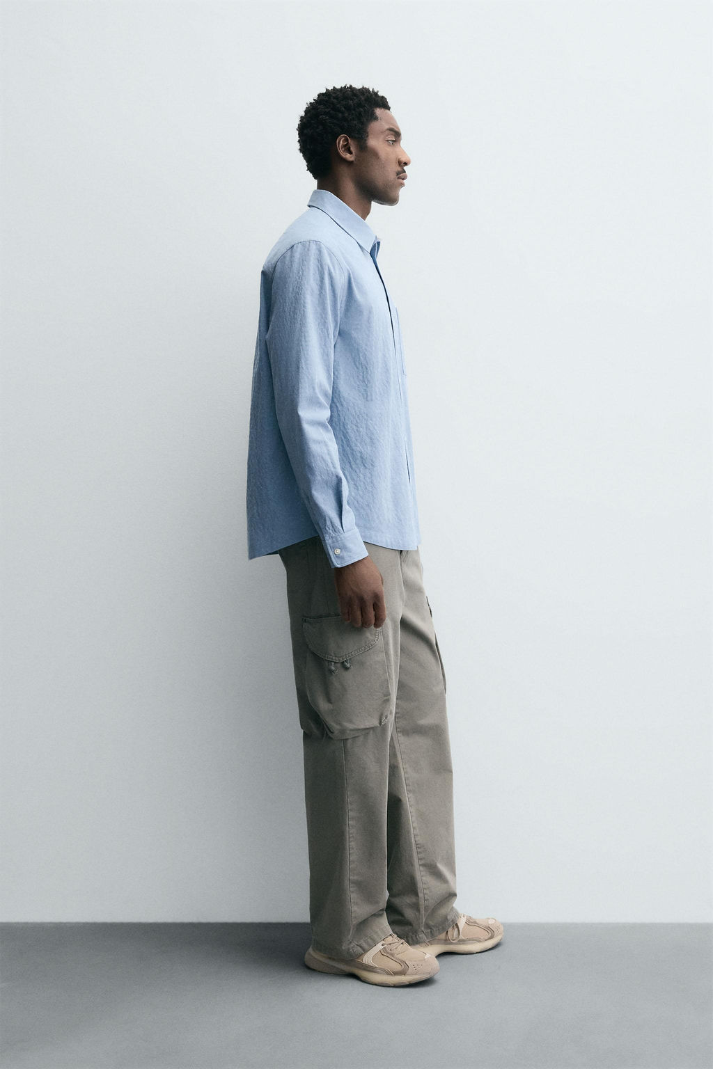TEXTURED SHIRT WITH POCKET - Zara фото 4