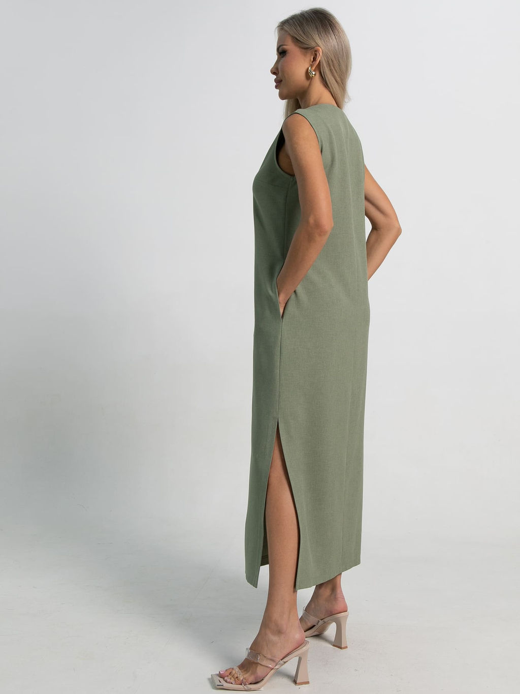 Платье Айлин (оливковое) П15353-19М