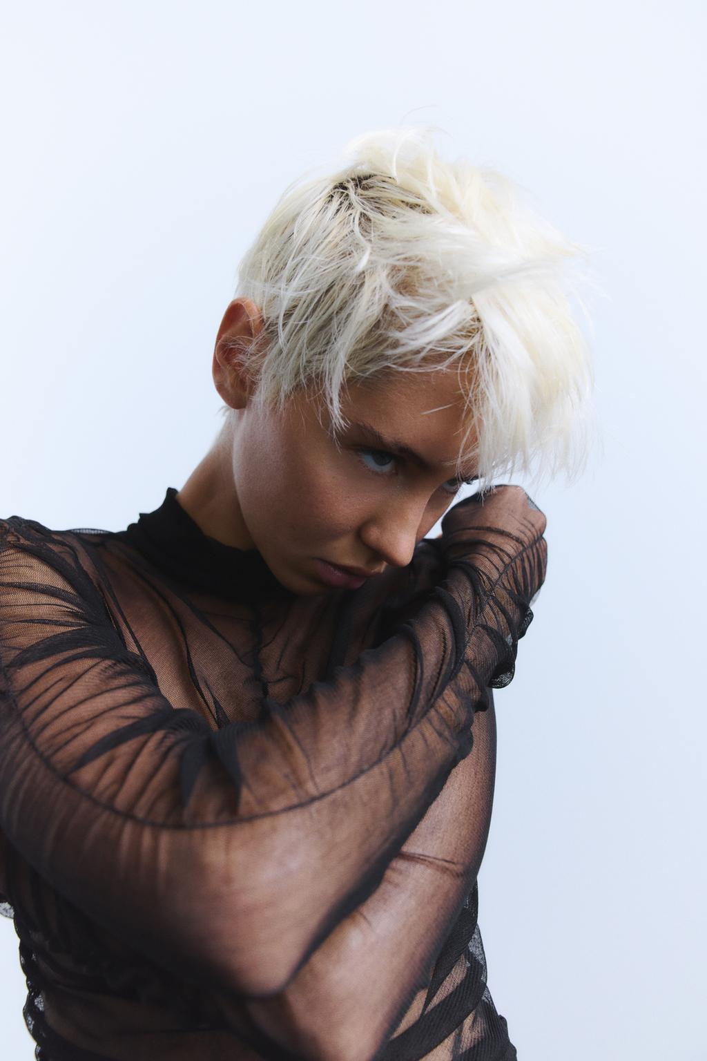 100% SILK DRAPED TOP - Zara фото 8