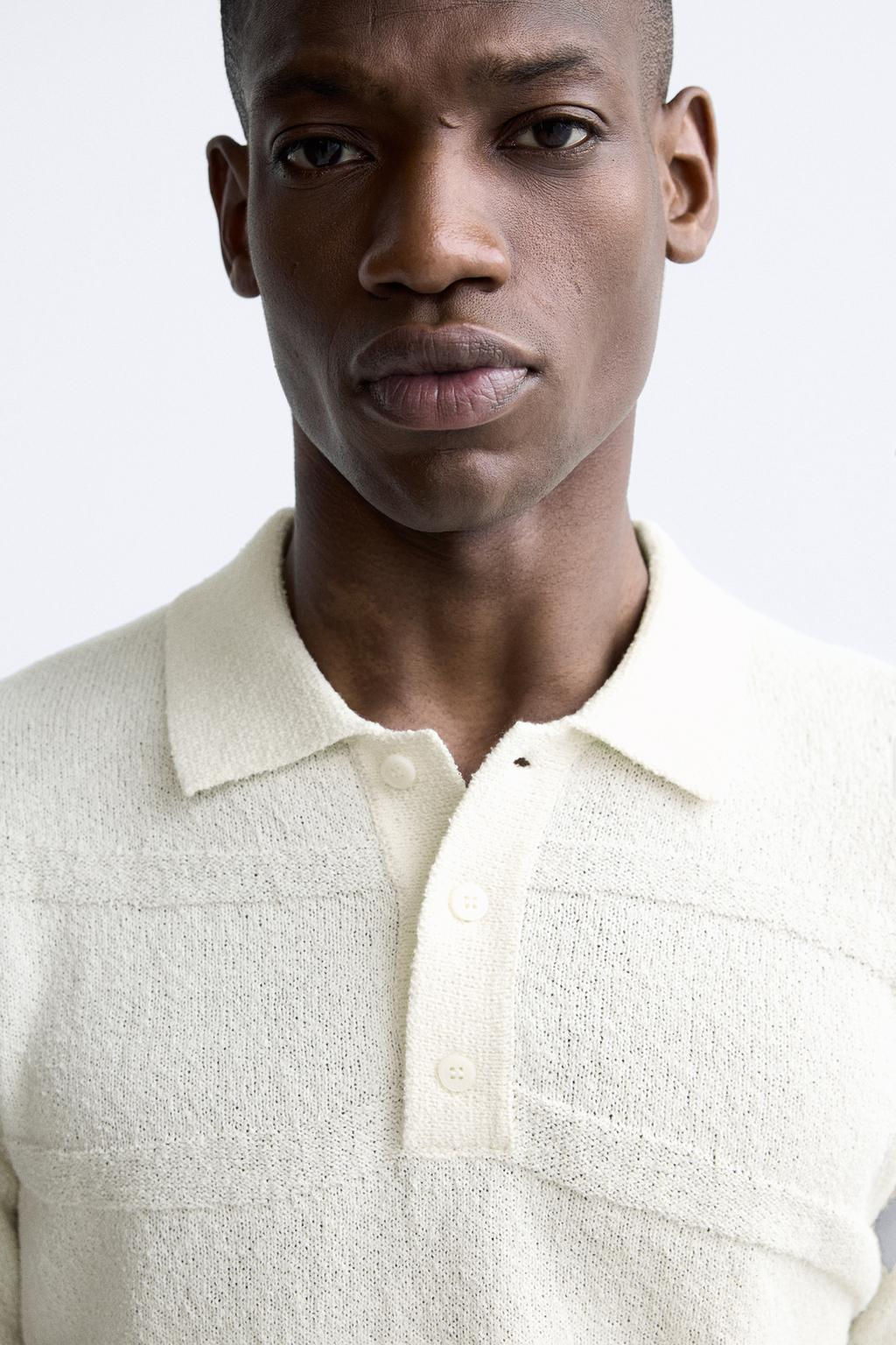 WAVY KNIT POLO SHIRT - Zara фото 5