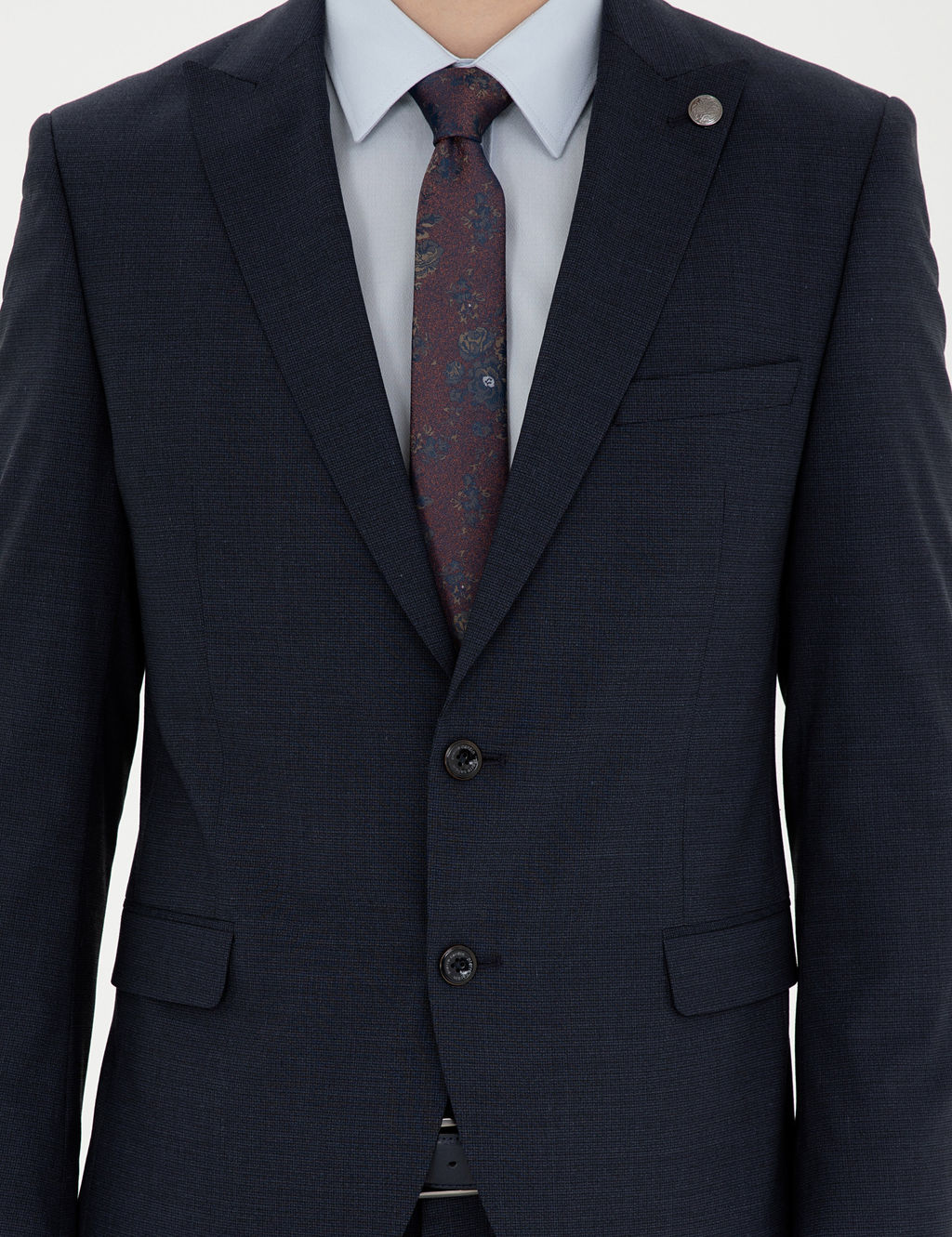 Lacivert Extra Slim Fit Tak_m Elbise