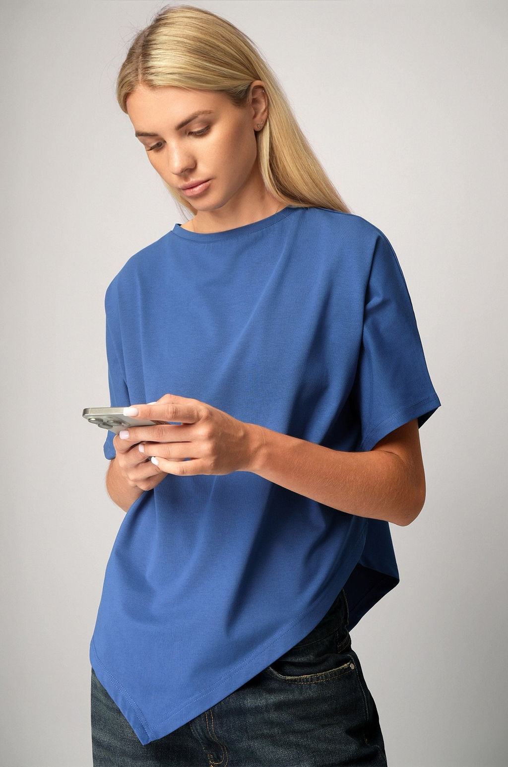 Женская асимметричная футболка Happyfox