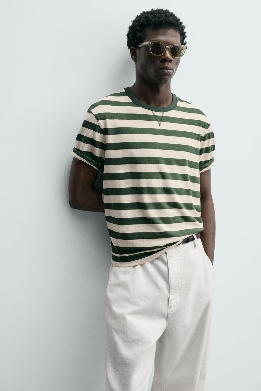 CAMISETA MANGA CORTA RAYAS / rayas - Zara фото 6