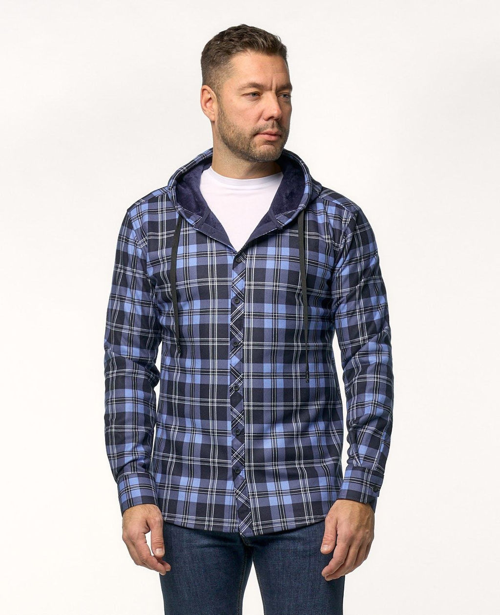 Фланелевая рубашка с флисовым подкладом HOB Z0625/K - Байрон фото 2