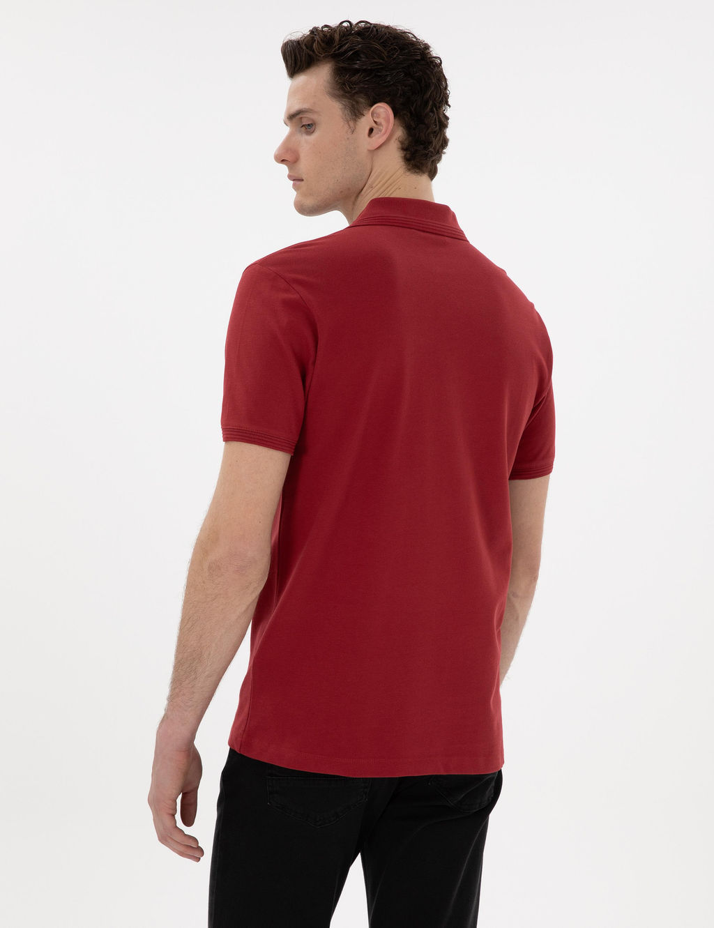 Nar _i_e_i Slim Fit K_vr_lmaz Polo Yaka Basic Ti__rt - Pierre cardin фото 5