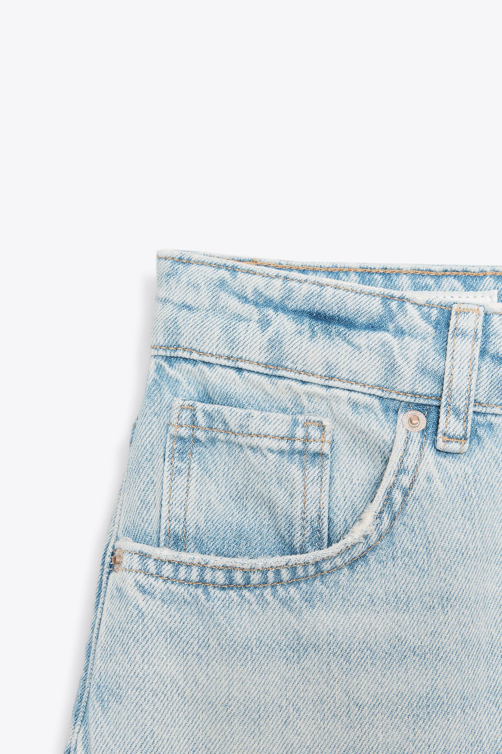 HIGH-WAIST BARREL TRF JEANS - Zara фото 9