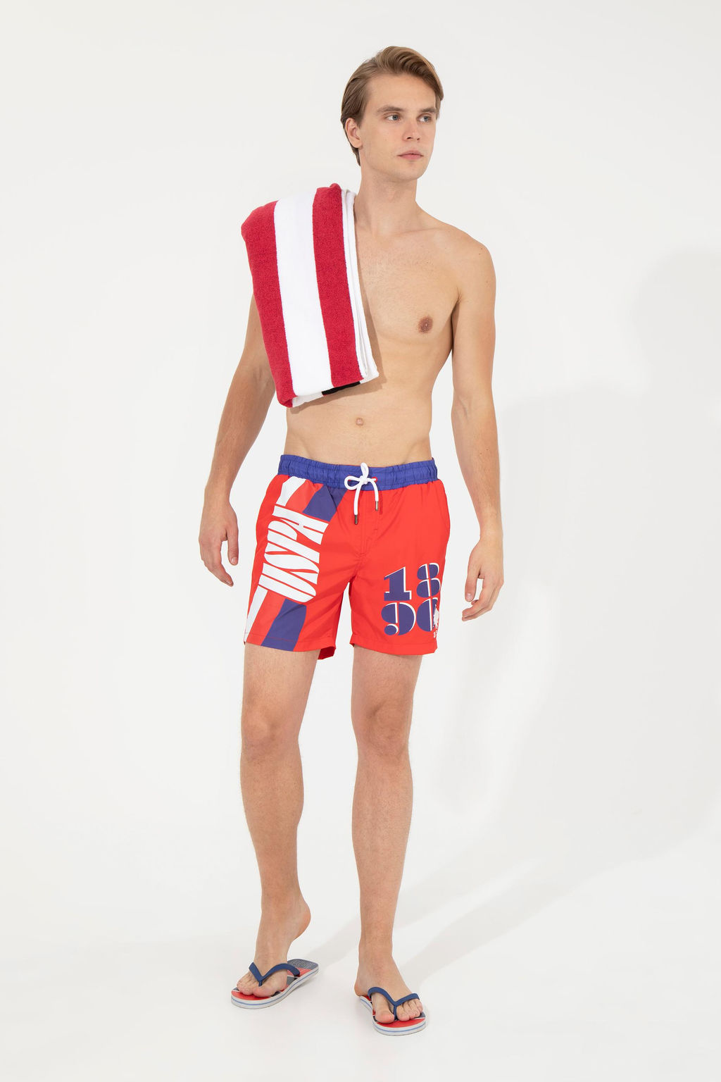 U. S. Polo Assn Мужские красные шорты для плавания - U.s. polo assn фото 11
