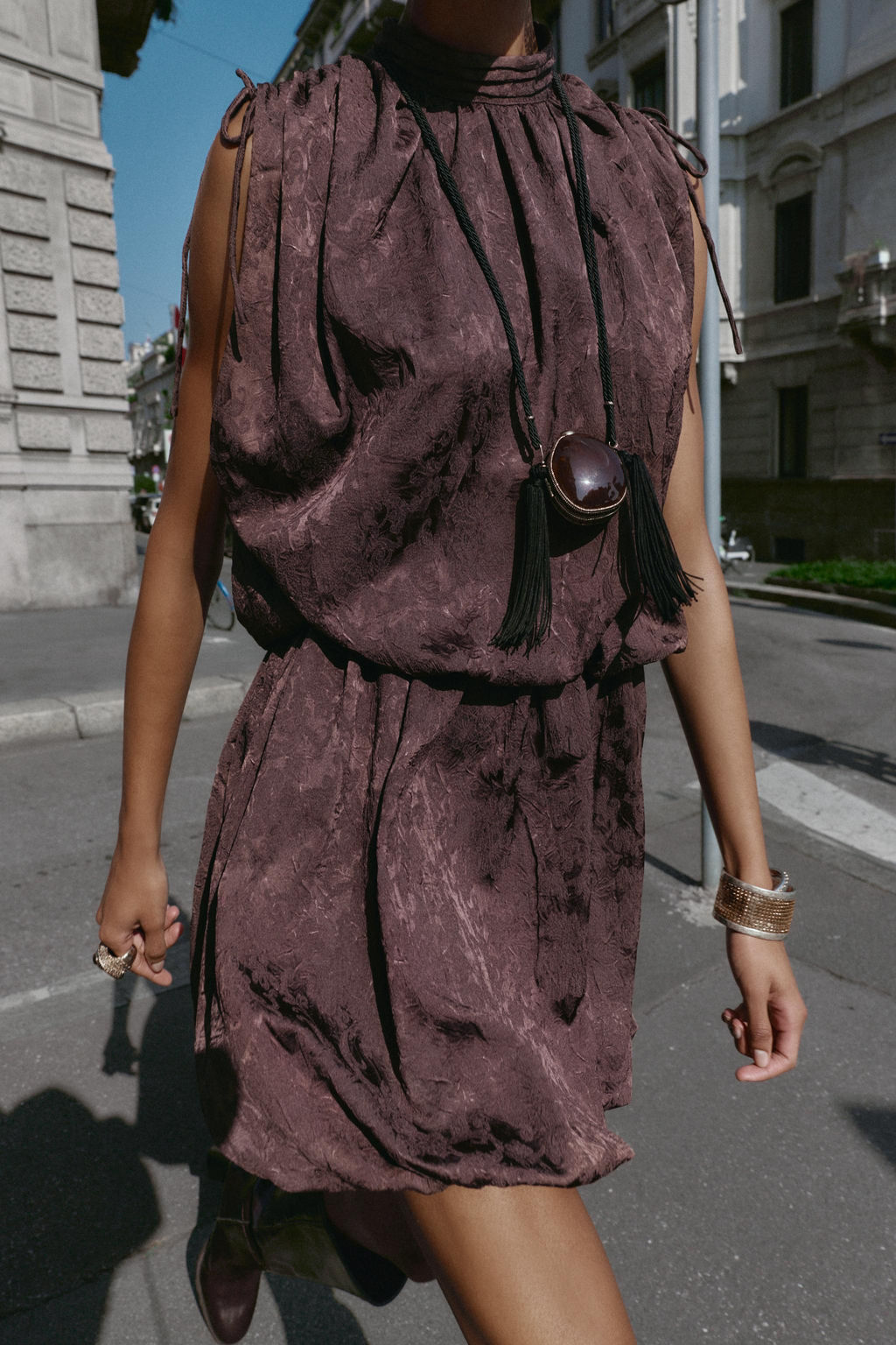 JACQUARD VOLUMINOUS MINI DRESS - Zara фото 2