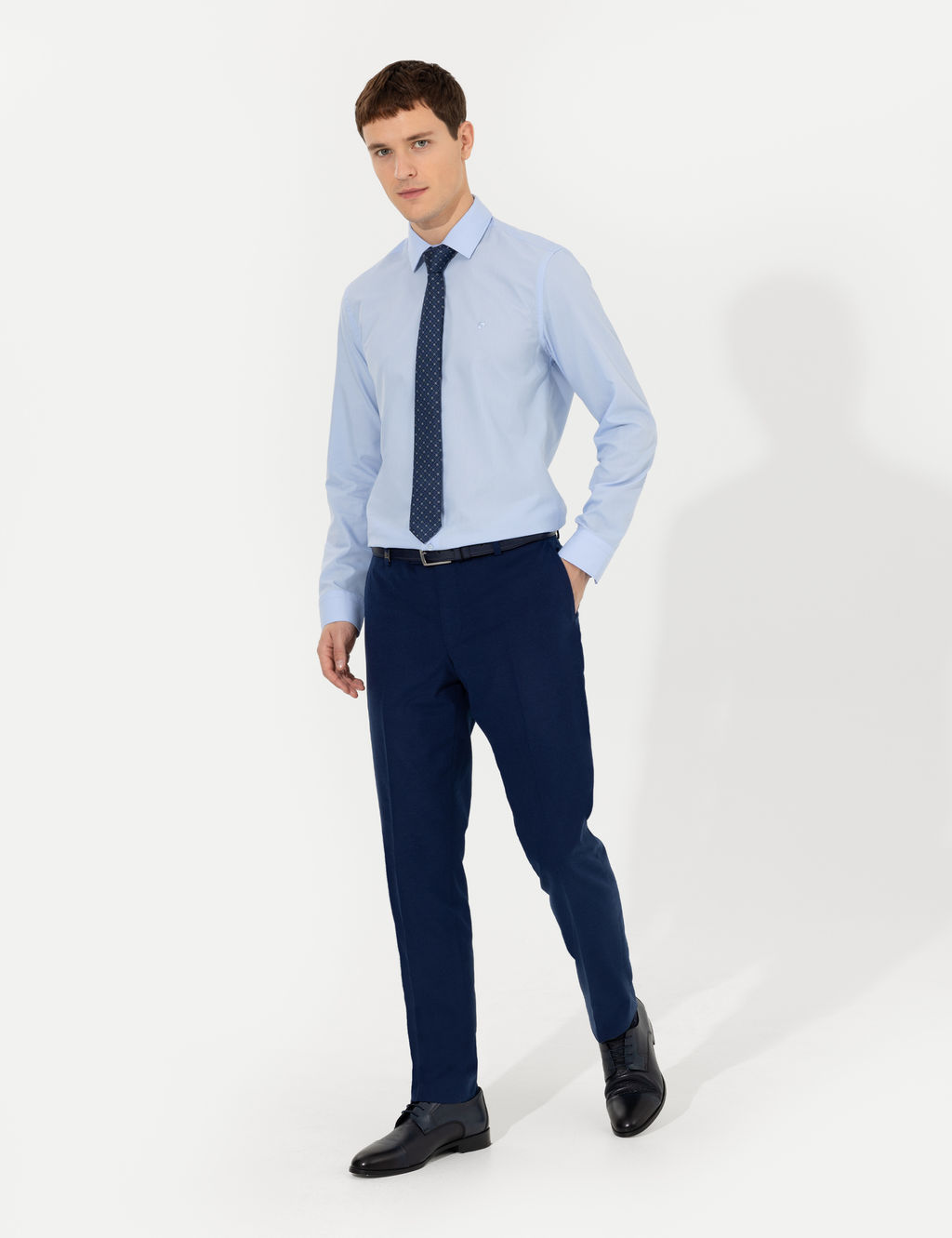A__k Lacivert Slim Fit Kuma_ Pantolon
