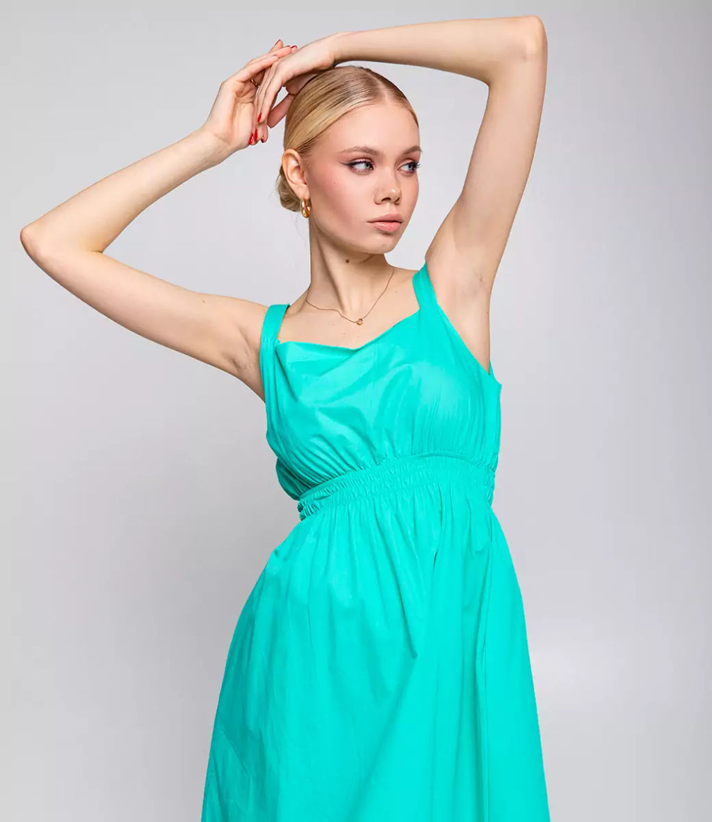 Сарафан #КТ65001, ментоловый