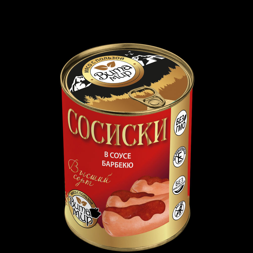 Сосиски в соусе Барбекю высший сорт ВитаМир, 340г