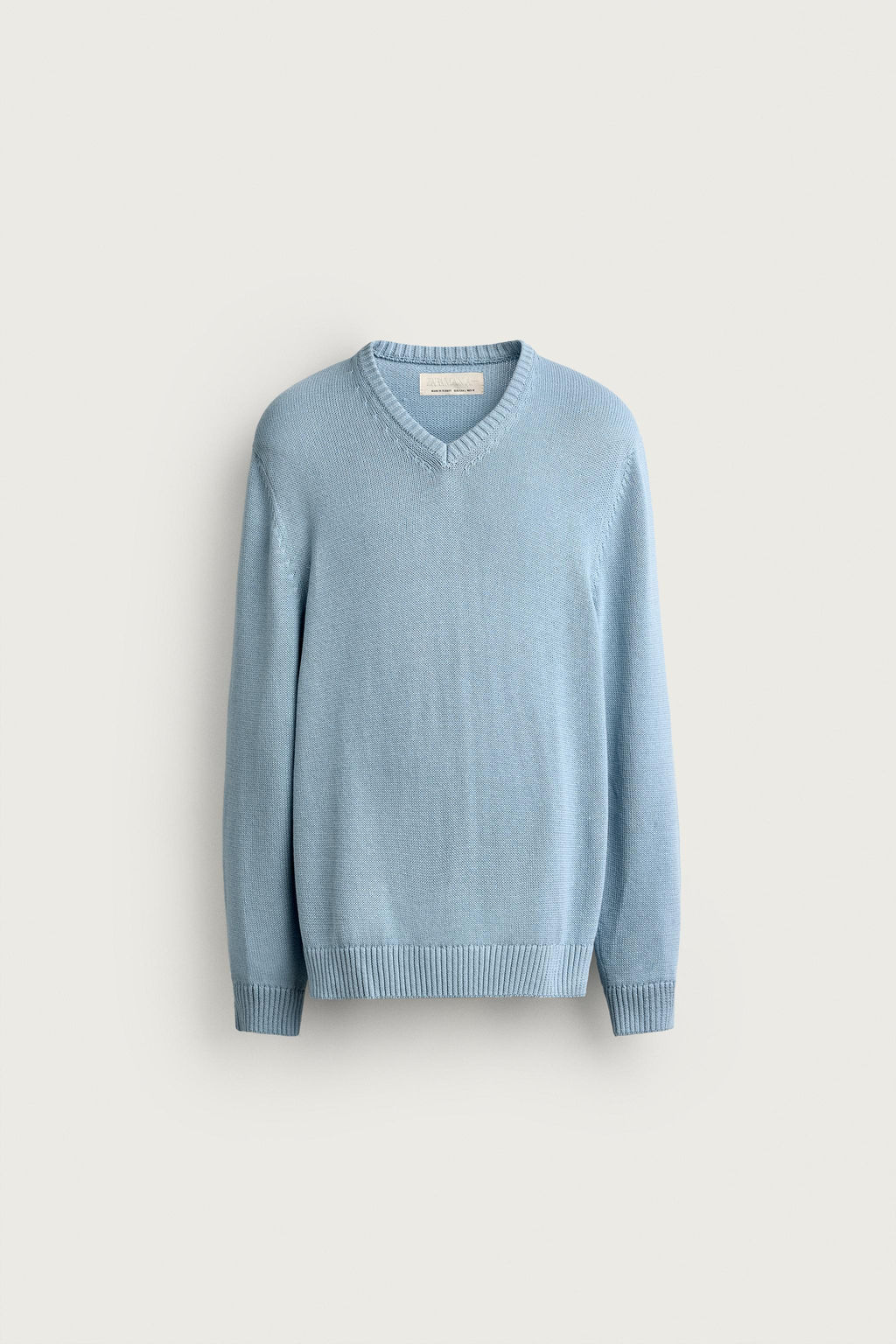 JERSEY REGULAR FIT ALGOD?N - LINO / Azul claro