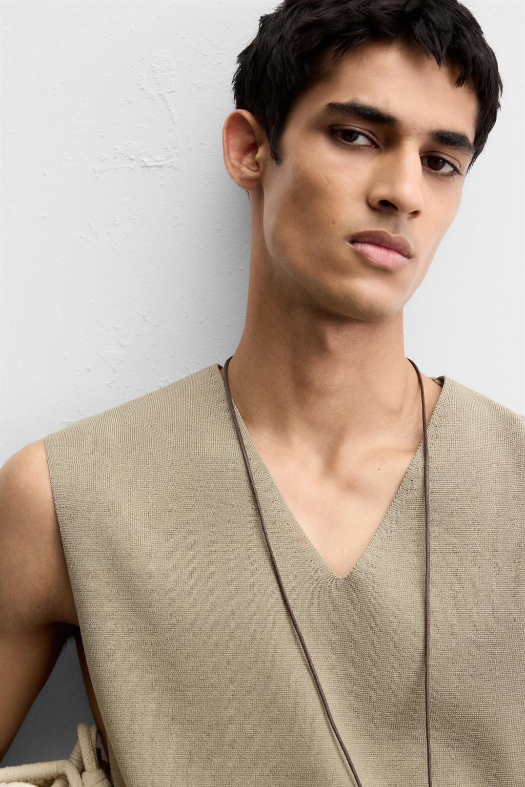 RELAXED FIT KNIT WAISTCOAT - Zara фото 6