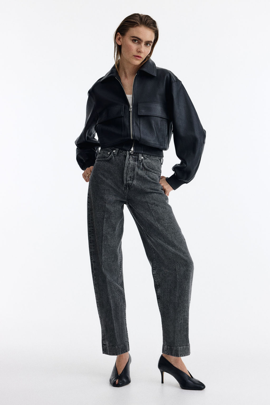 Barrel High Ankle Jeans - H&m фото 7