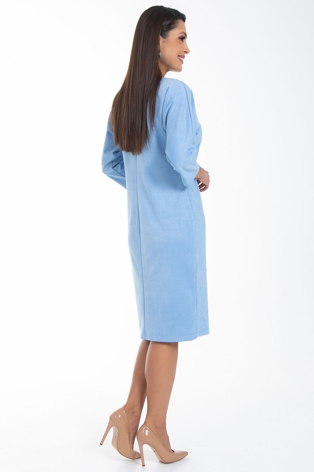 Платье Теплые объятия (вельвет,небесный) - Diolche фото 4