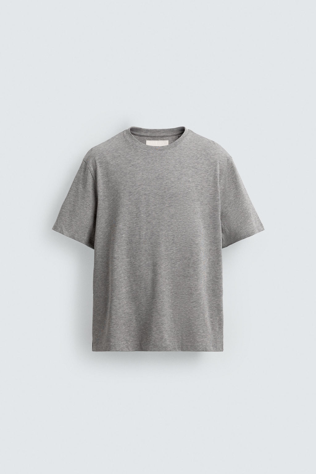 CAMISETA MEDIUM WEIGHT MANGA CORTA / Gris vigor? - Zara фото 6