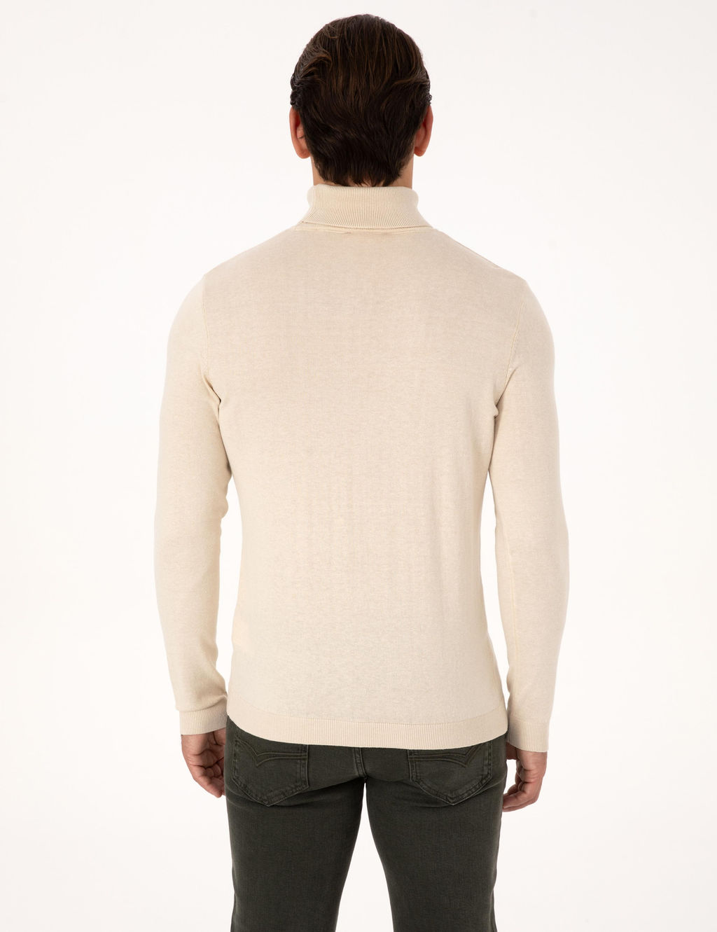 Bej Slim Fit Basic Kazak - Cacharel фото 5