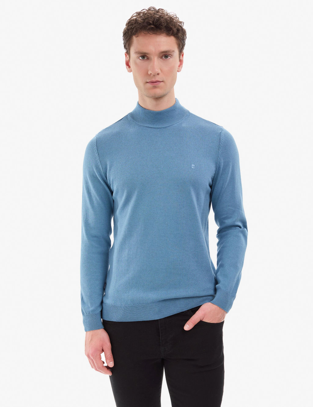 Mavi Slim Fit Yar_m Bal_k__ Yaka Basic Triko Kazak