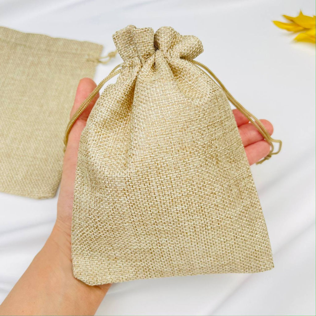 Мешочек: Холщовый бежевый (3 шт) - Радуга самоцветов фото 2