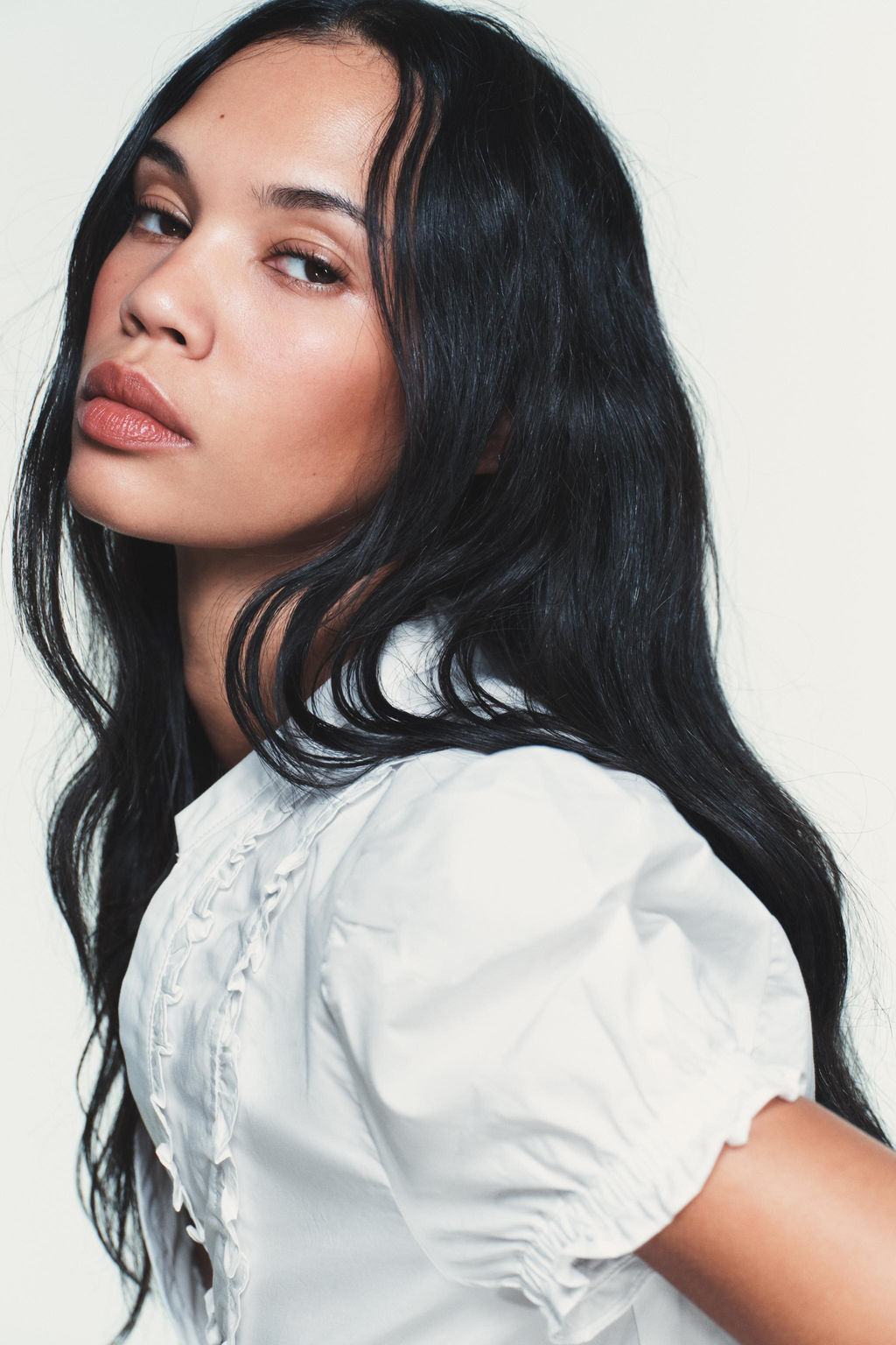 CAMISA POPEL?N VOLANTES / Blanco - Zara фото 3