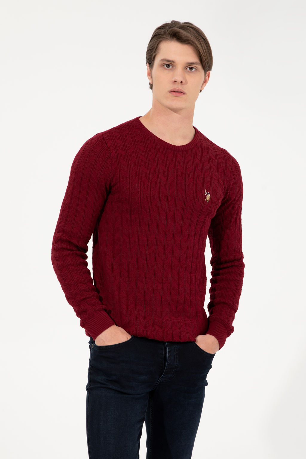 Erkek Bordo Basic Kazak - U.s. polo assn фото 9