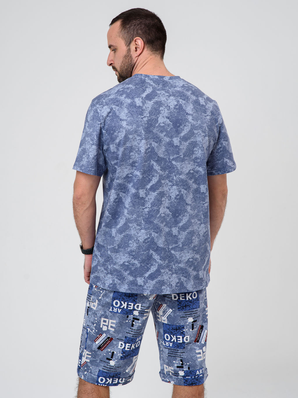 100% ХЛОПОК Комплект мужской "Техно" (бриджи)