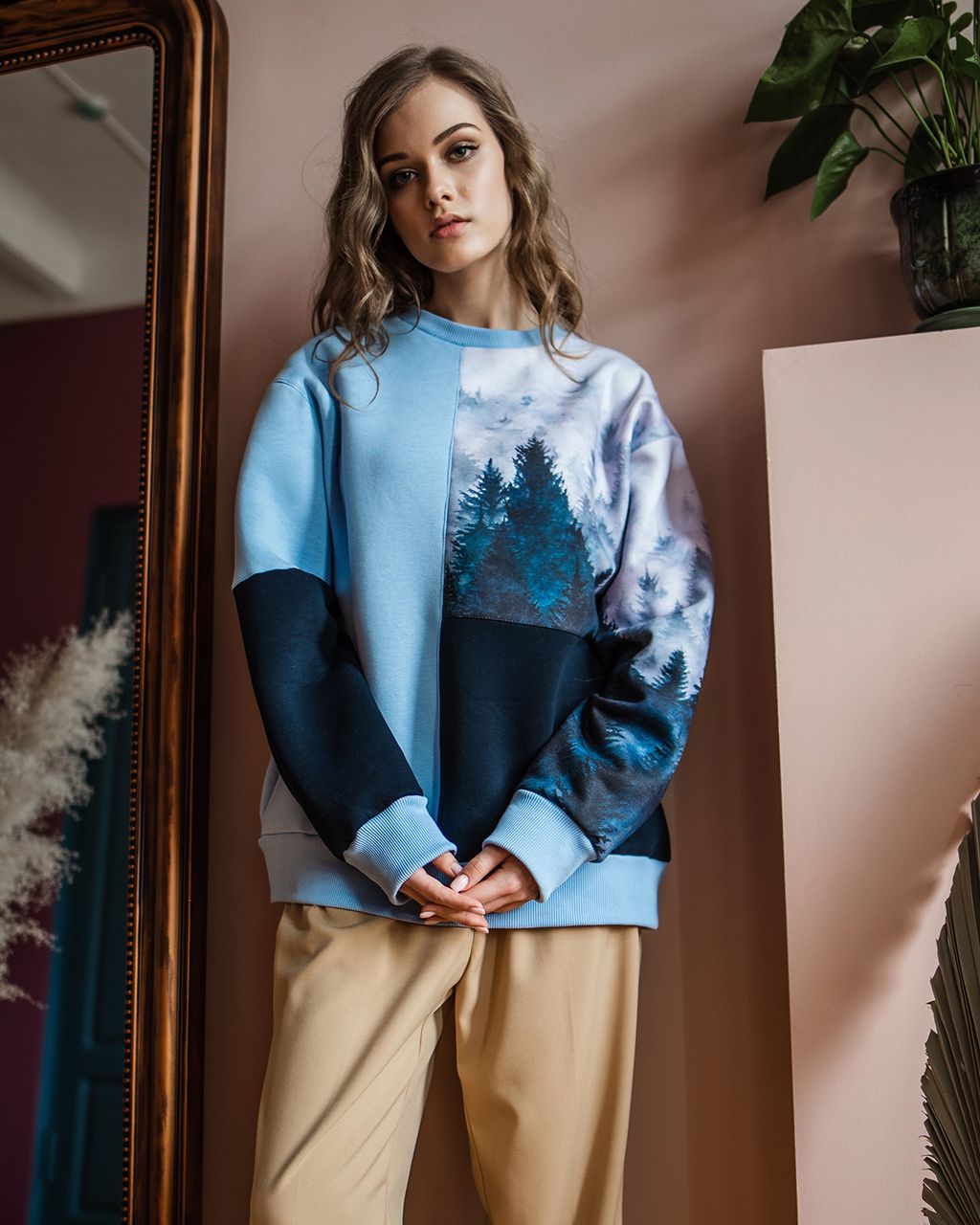 Свитшот с начёсом оверсайз ,, джемпер, футер,SAHAR art lab  фото 3